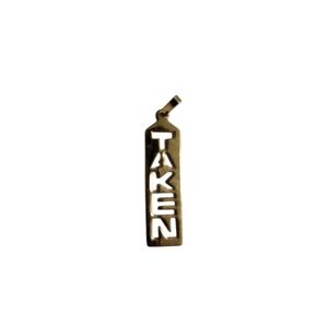 Genuine 14K Gold 'TAKEN' Pendant